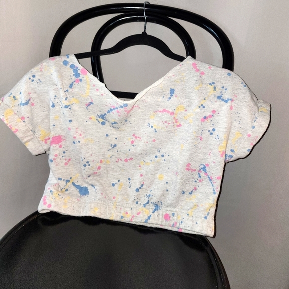 Forever 21 grey paint splaterred top - Picture 2 of 3